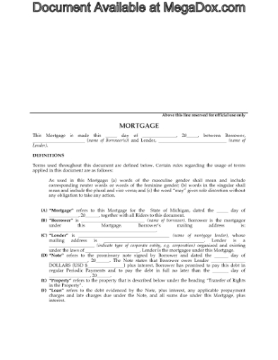 Picture of Michigan Residential Mortgage