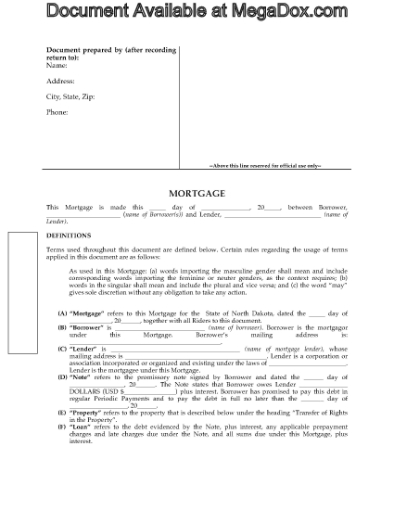 Picture of North Dakota Residential Mortgage