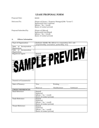 Picture of Lease Proposal for Commercial Premises | USA