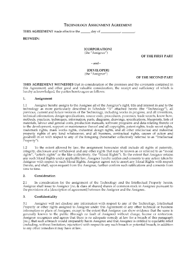 Technology Assignment Agreement