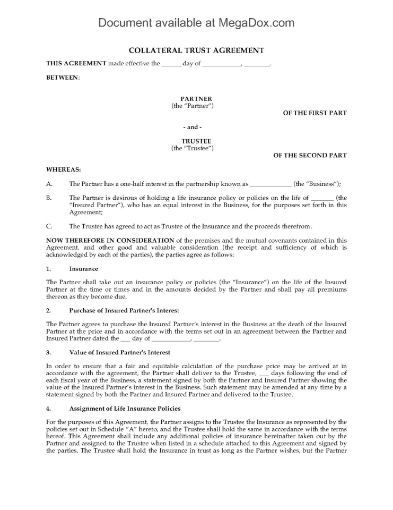Collateral Trust Agreement between Partners
