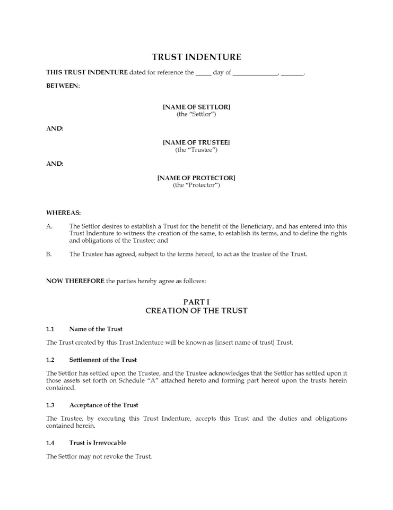 Canada Alter Ego Trust Deed