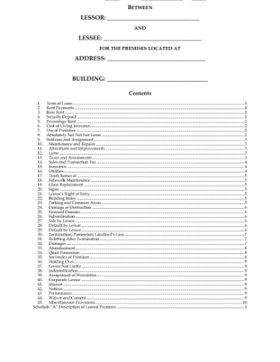 Picture of Arizona Commercial Triple Net Lease Agreement
