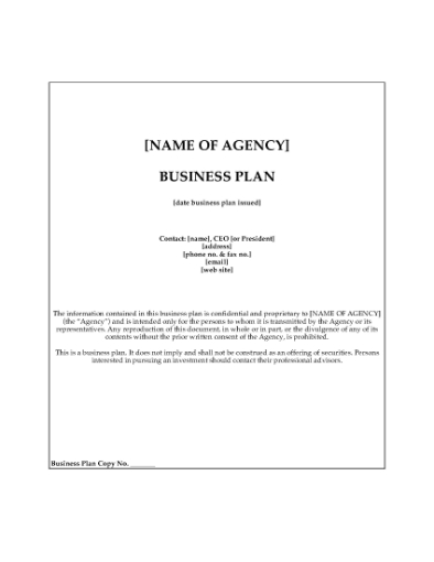 Picture of Modeling Agency Business Plan