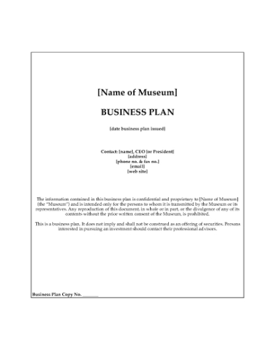 Picture of Museum Business Plan