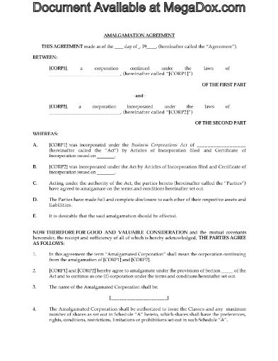 Alberta hybrid amalgamation forms package