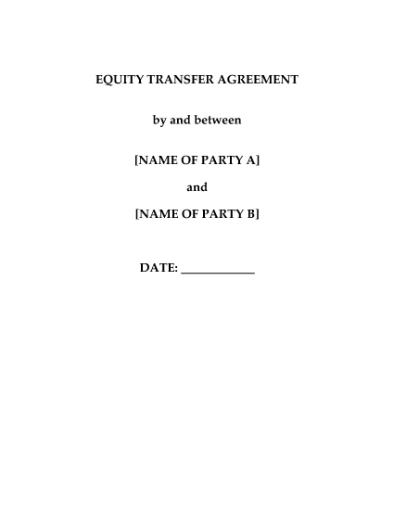 Picture of China Equity Transfer Agreement