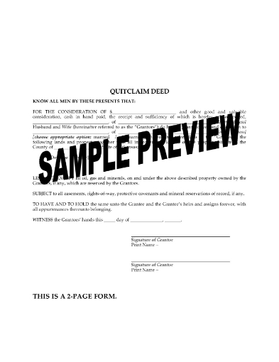 Arkansas Quitclaim Deed from Two Persons to One Person