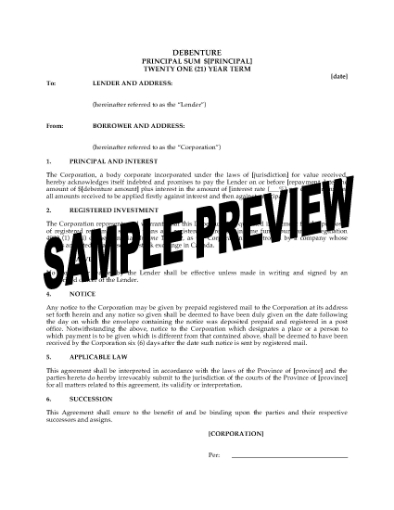 Picture of Demand Debenture Certificate with RRSP and RRIF Eligibility | Canada