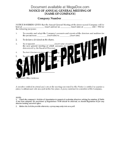 UK Notice of Annual General Meeting