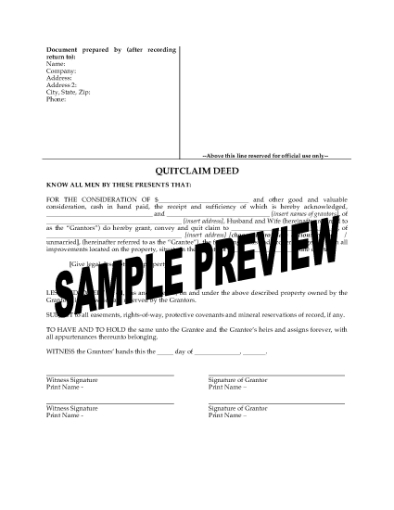 Picture of Utah Quitclaim Deed from Joint Owners to Individual