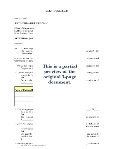 audit response canada