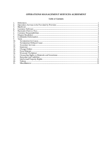 Canada IT Managed Services Agreement