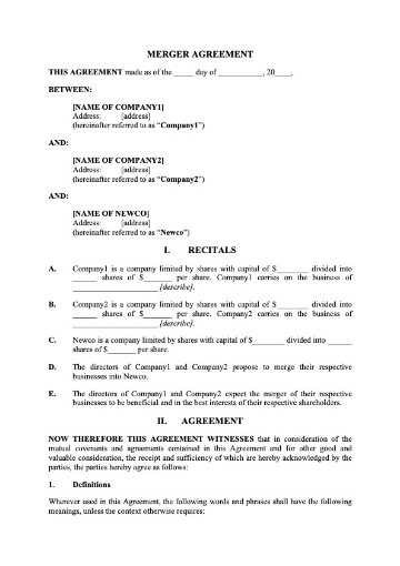 Australia Merger Agreement
